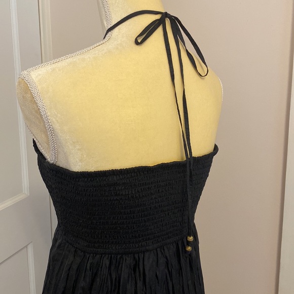 ANTHROPOLOGIE Maeve silk smocked maxi dress, in black, XS - Picture 3 of 9